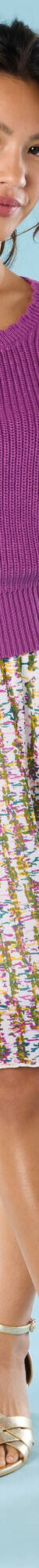 Pull Spécial Petites col rond boutonné (violet) Pull Spécial Petites col rond boutonné (violet)